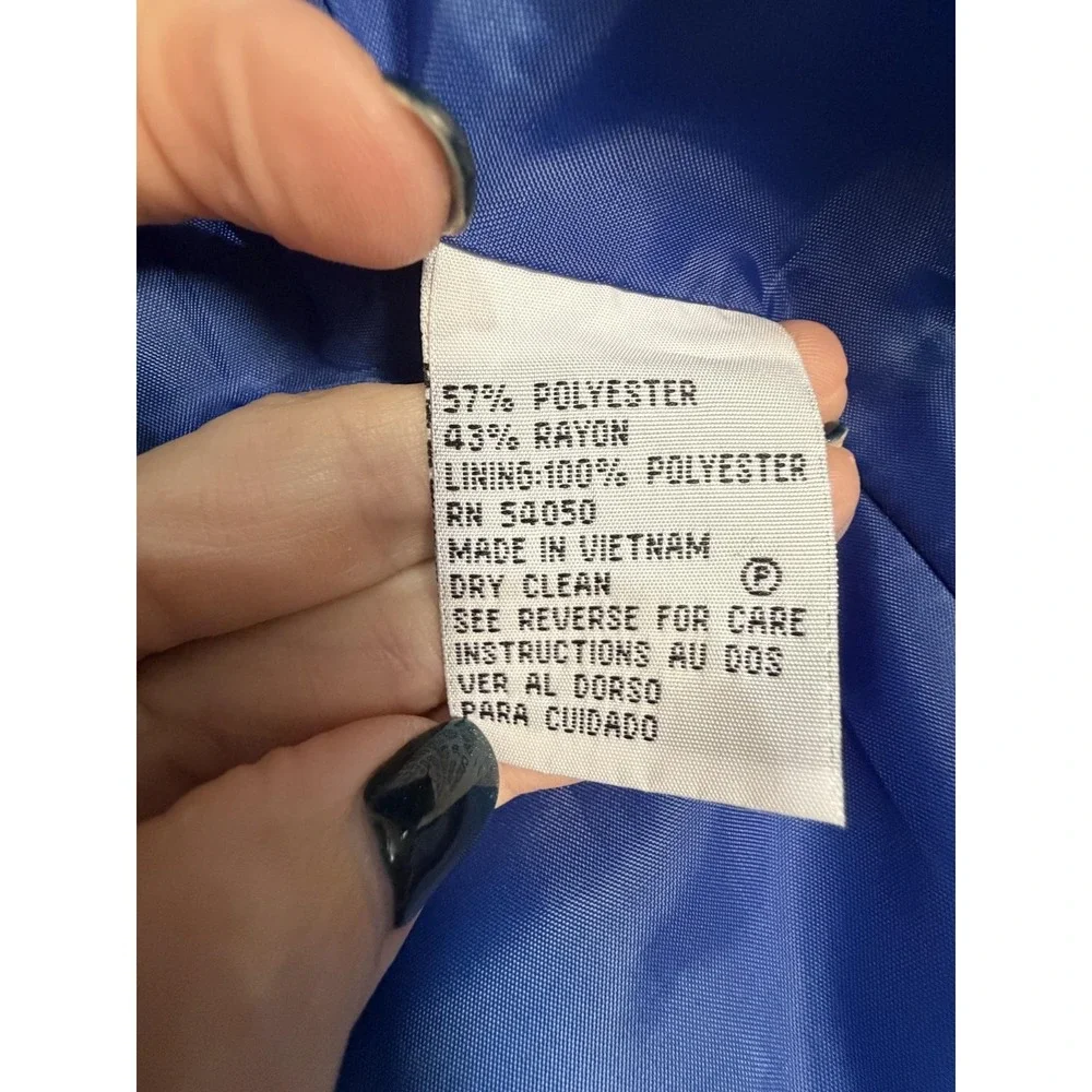 Le Suit Skirt Suit Womens 16 Blue 2 Piece Jacket Skirt Lined Career Workwear